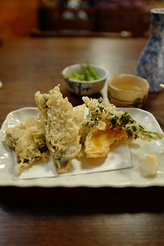 真鰯の天ぷらと稲花