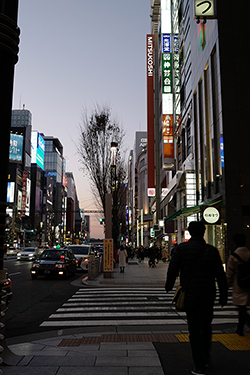 夕方の銀座