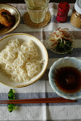 おそうめんでお昼ご飯