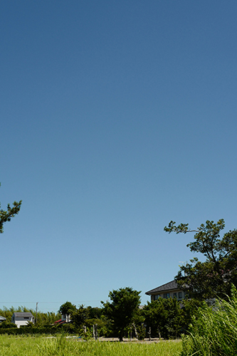 強風炎天の空