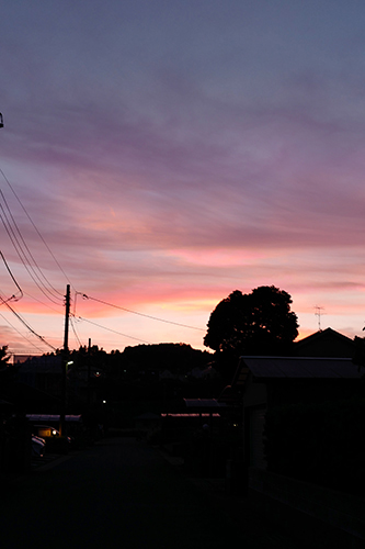 きょうの夕焼け