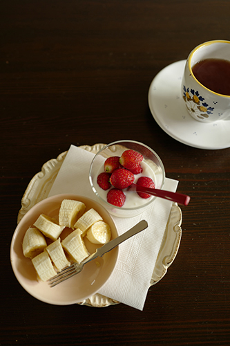 朝の果物